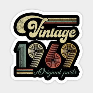 Retro Vintage 1969 55th Birthday Gift Men Women 55 Years Old Magnet