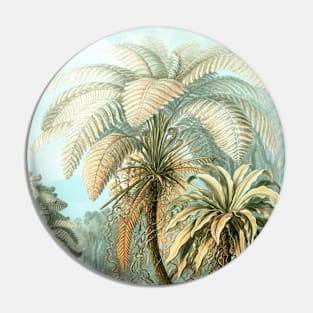 Vintage Colorful Tropical Jungle Palm Trees Pin