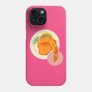 shrimp on the round Phone Case