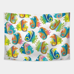 Seahorses cartoon Pattern Tapestry