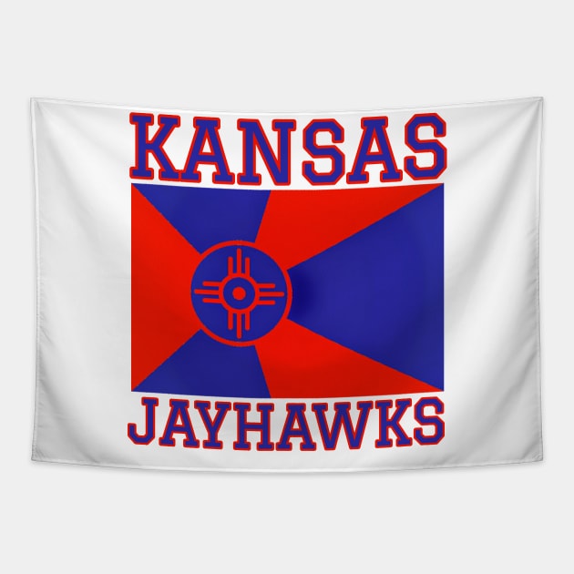 University of Kansas in Wichita Tapestry by EMP