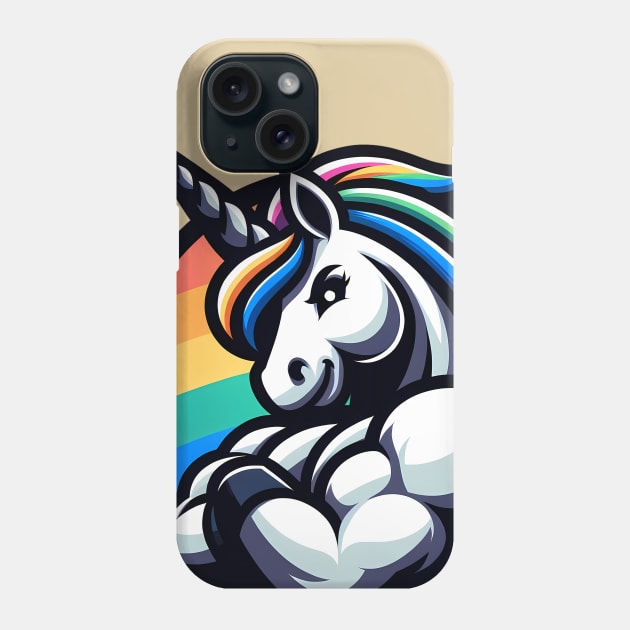 Alpha Male Unicorn LGBTQ Pride Rainbow Phone Case by Blue Bull Bazaar