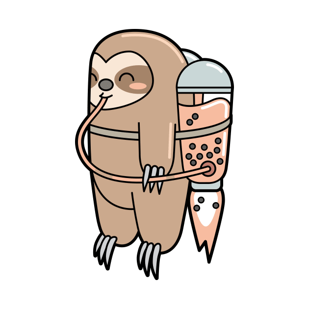 Powered By Boba - Cute Sloth Bubble Tea by BobaTeaMe