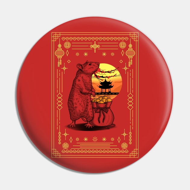 The Year of the Rat Pin by Sachpica