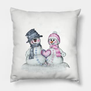 Schneemann und Frau Pillow