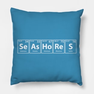 Seashores (Se-As-Ho-Re-S) Periodic Elements Spelling Pillow