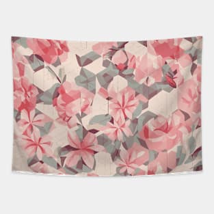 Floral Pattern Polygon style: Angular Petal Harmony Tapestry