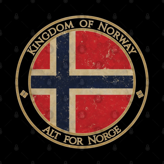 Vintage Kingdom of Norway Europe European EU Flag by DragonXX