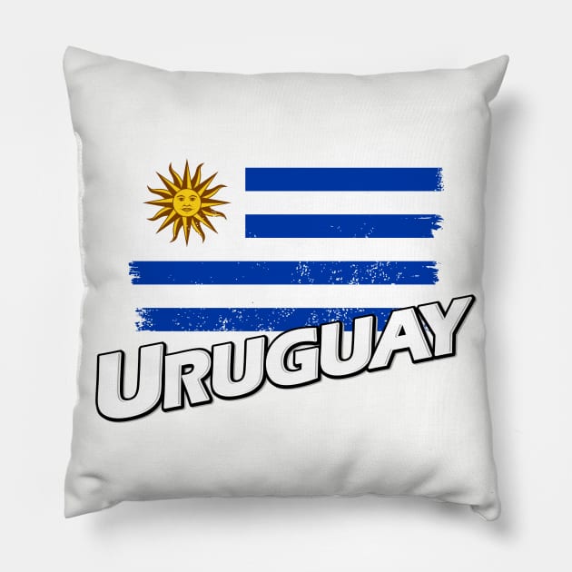 Uruguay flag Pillow by PVVD