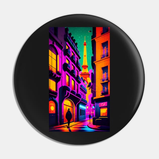 Parisian Street Pin by ArtFactoryAI