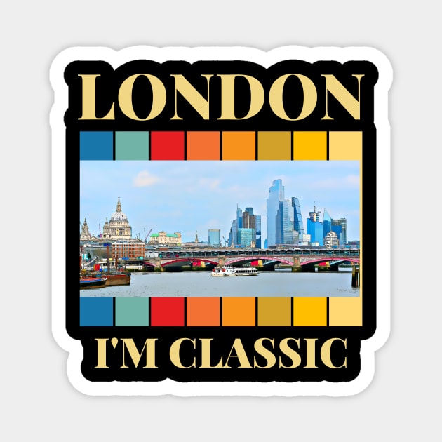 St. Pauls  Southbank London skyline Blackfriars Magnet by fantastic-designs