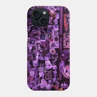 Purple NYC Sticker Street Art Phone Case