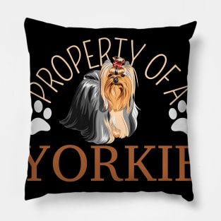 Property Of A Yorkie, Yorkshire Lover Pillow