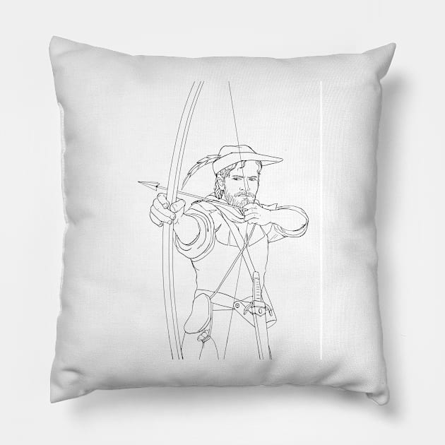 Robin Hood the Legend Pillow by reynoldjay