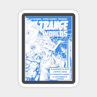 Strange Worlds No 4 Blue Line Magnet