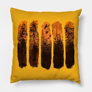 Fall Season - Pine October Trees Pillow