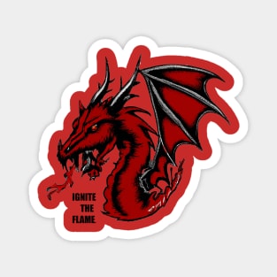 Fiery Red dragon Magnet