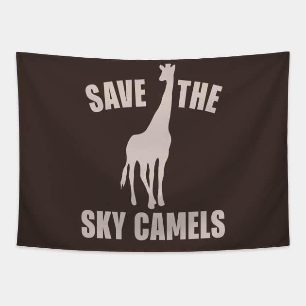 Save The Sky Camels Tapestry by Cosmo Gazoo