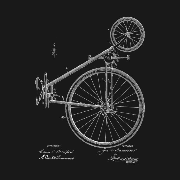 Bicycle Vintage Patent Hand Drawing by TheYoungDesigns