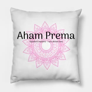 Aham Prema Sanskrit Mantra Pillow