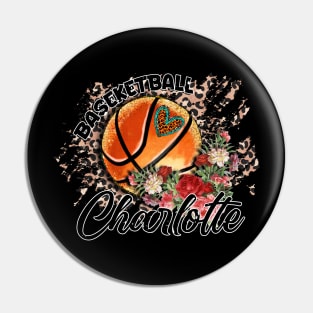 Aesthetic Pattern Charlotte Basketball Gifts Vintage Styles Pin