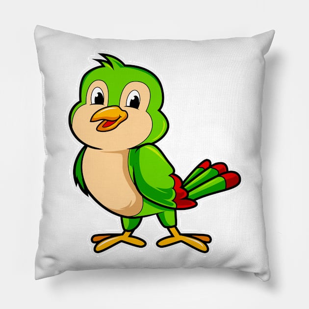 Bird Cartoon Pillow by MyBeautifulFiles