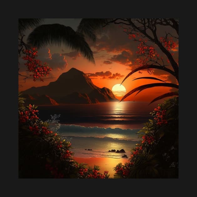 Tropical Island - Sunset Paradise by BeachBumPics