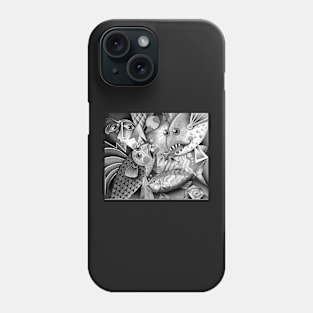 Love at first bite b&w Phone Case