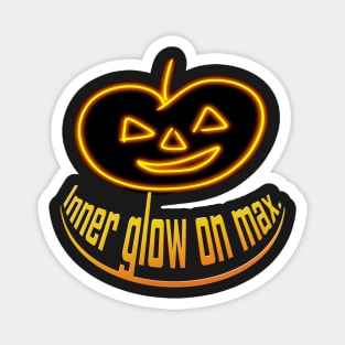 Halloween Pumpkin Inner Glow on Max Magnet