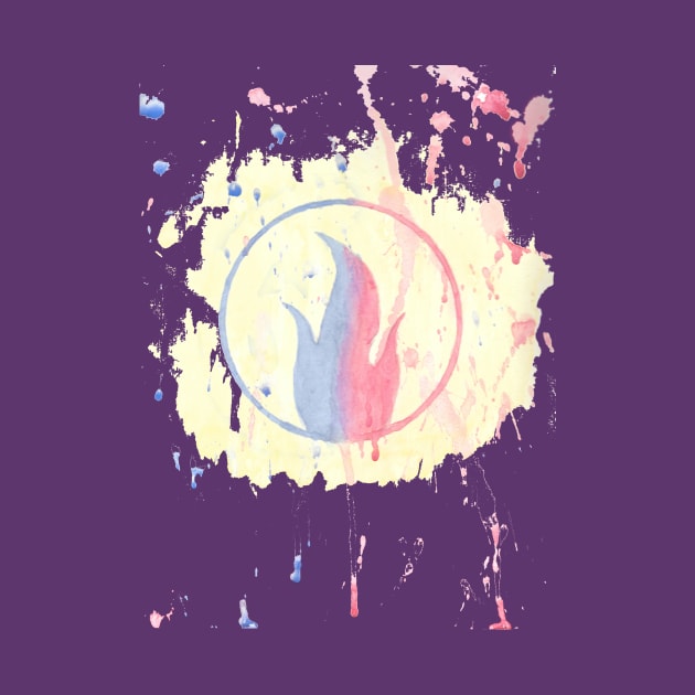 Watercolor Pyro logo by HauntedIndigo