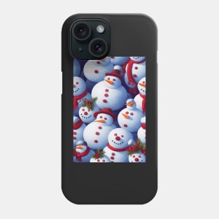 Christmas Seamless Pattern - Snowman #9 Phone Case