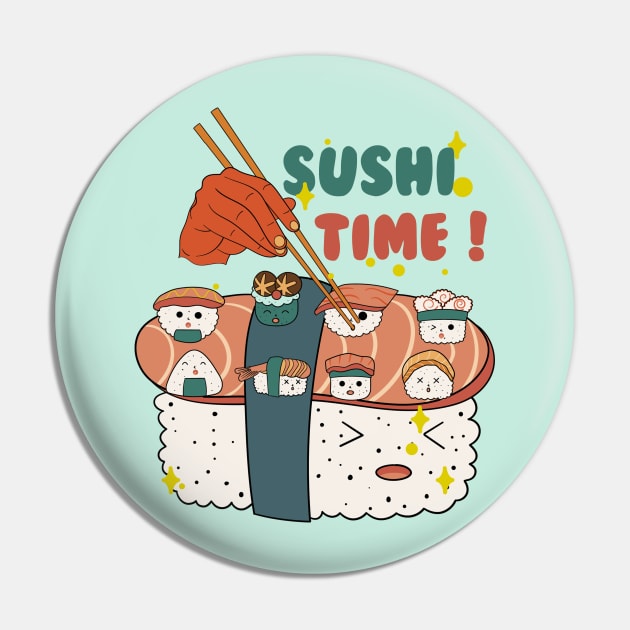 Sushi Time Pin by Oiyo