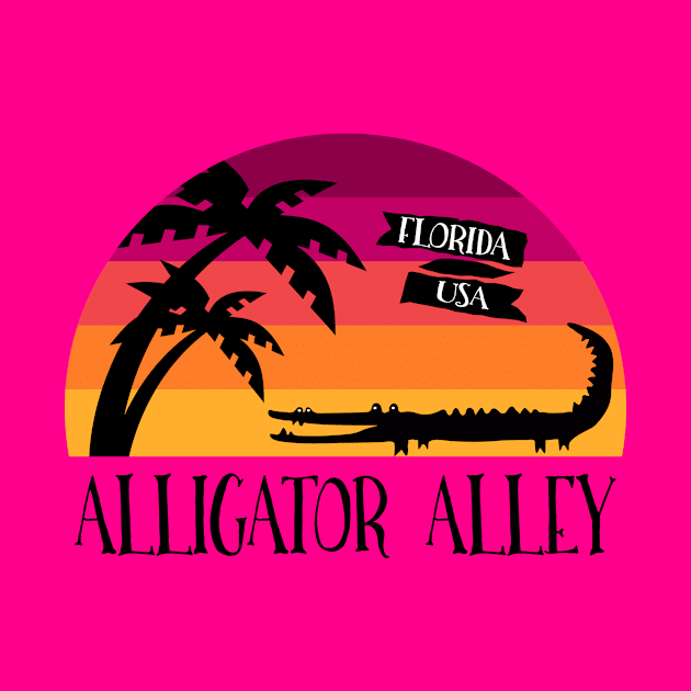 Florida Alligator Alley Retro Style by AntiqueImages