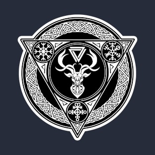 Deer Mystic Zodiac Viking Design T-Shirt