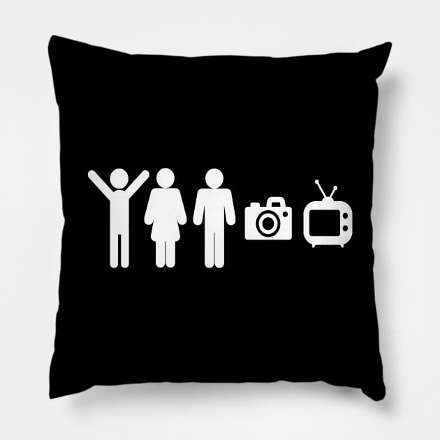 Person woman man camera TV funny anti Trump Pillow by NTeez01