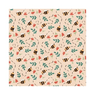 Bee Pattern - Autumn Colors T-Shirt