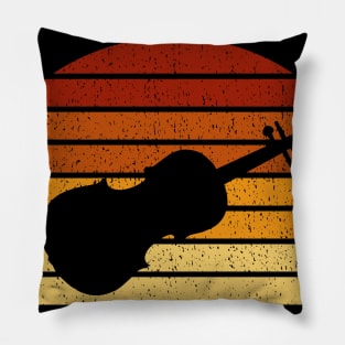 Vintage Sunset Violin Gift For Violinists Pillow