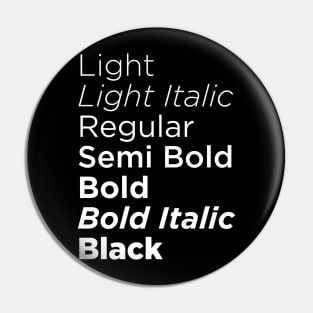 Font Style Serie II Pin