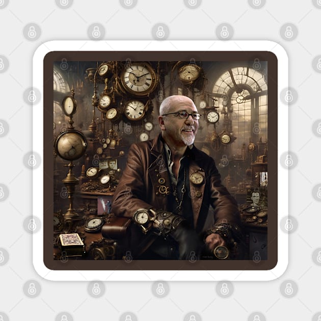 Peter Gabriel Playing for Time Steampunk Magnet by IconsPopArt