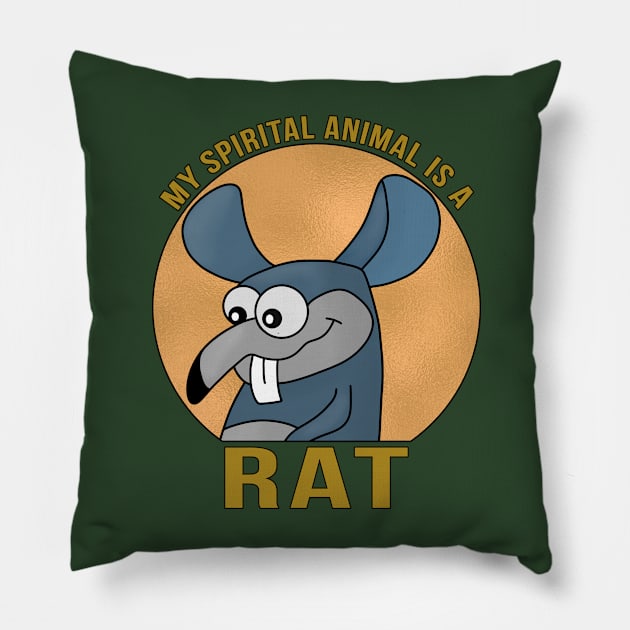 My Spirit Animal Is a Rat Pillow by DiegoCarvalho