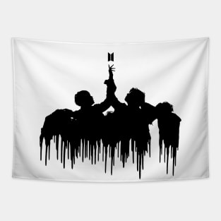 BTS Fake Love melting silhouette (black) | Army | Kpop Tapestry