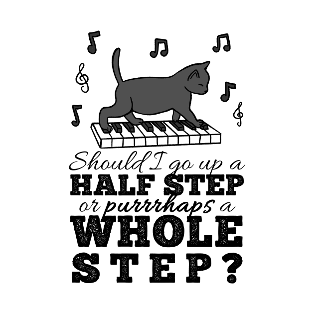 Music Theory Cat Pun by Kelly Louise Art