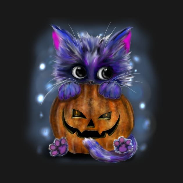 cat and pumpkin by NemfisArt