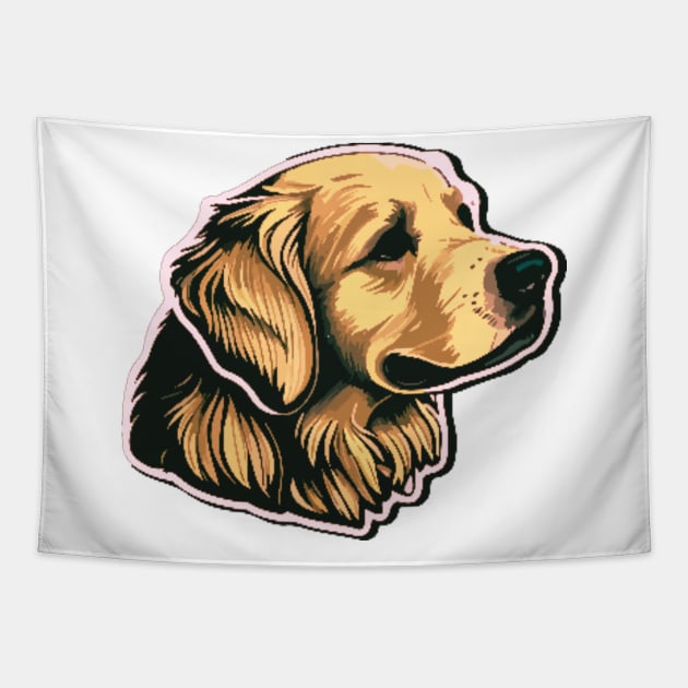 Golden Retriever Quote Tapestry by HobbyAndArt