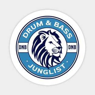 DRUM AND BASS  - Lifesaver Lion (blue) Magnet