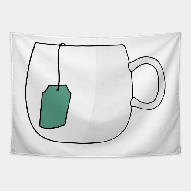 Tea Cup Hot Tea Mug Tapestry by murialbezanson