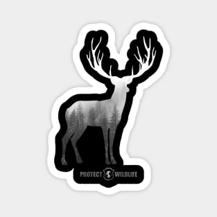 Protect Wildlife - Nature - Deer Silhouette Magnet