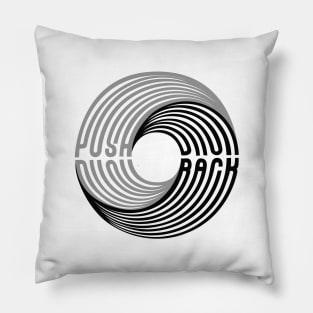 Push Back Swirl Text Pillow