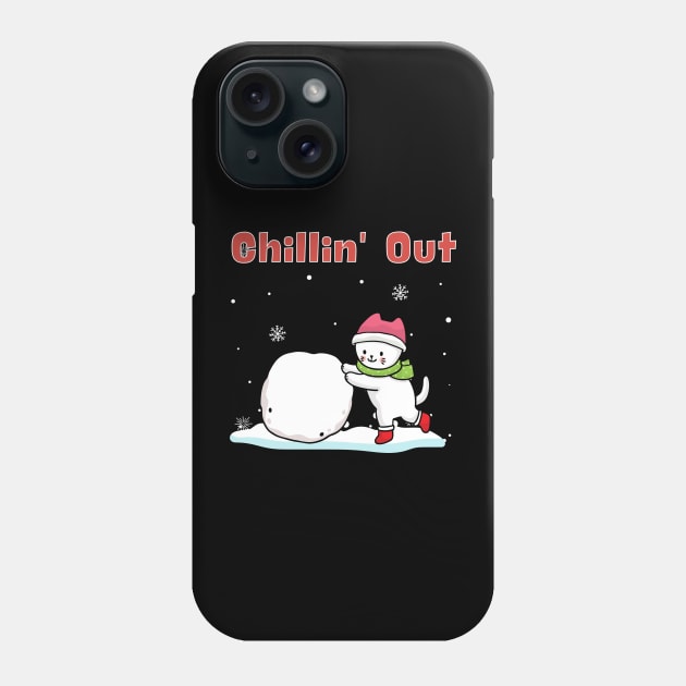 Chillin' Out - Cute Kitten Playing With Snowball Phone Case by Bro Aesthetics