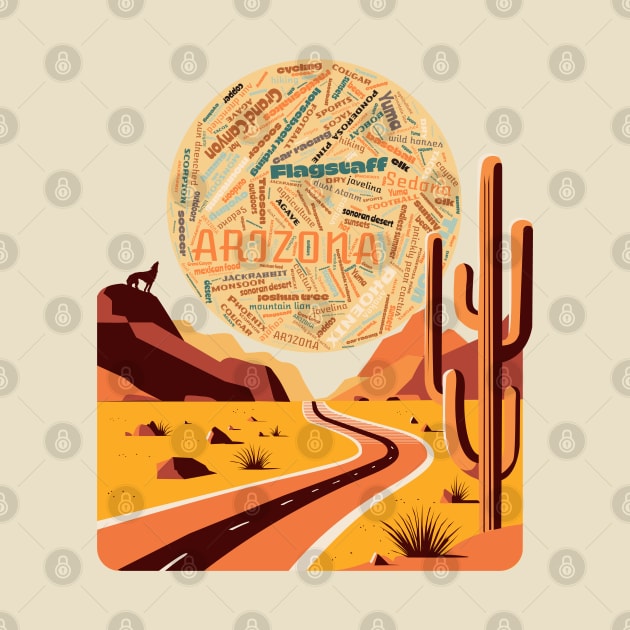 Arizona Landscape Word Art by 2HivelysArt